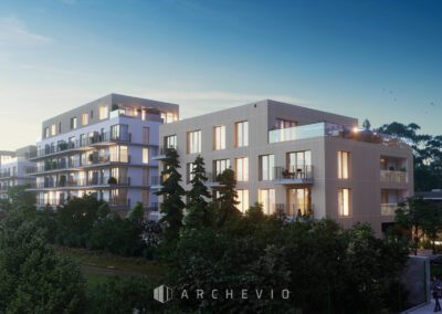Archevio vizualizace exteriéru pro Golf Resort Praha