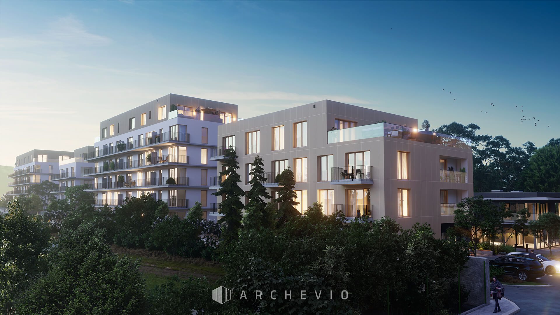 Archevio vizualizace exteriéru pro Golf Resort Praha